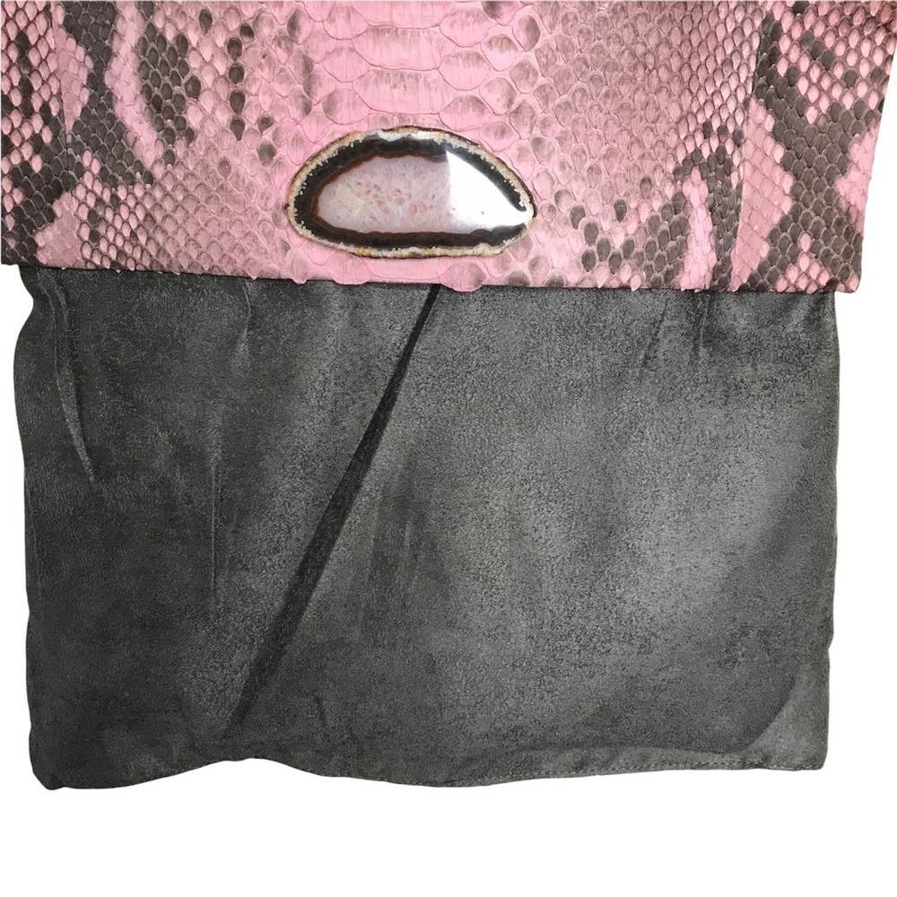 Pink Python Geode Gemstone Snake Print Foldover C… - image 5